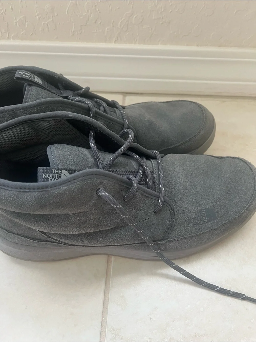 The North Face Men's Charcoal Grey Suede Chukka Boots